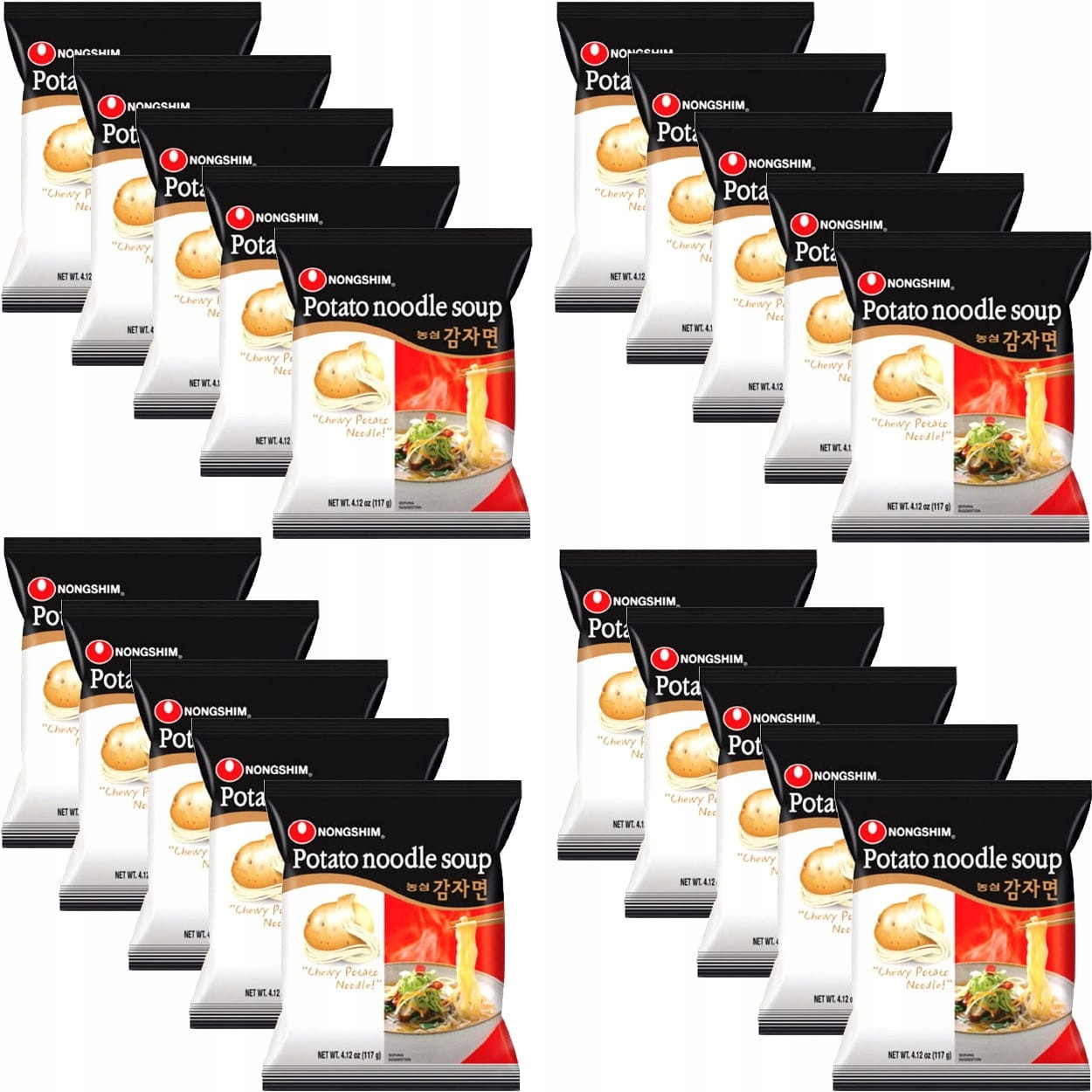 Karton Korejská Instantní polévka s bramborovými těstovinami 20x100g Nong Shim