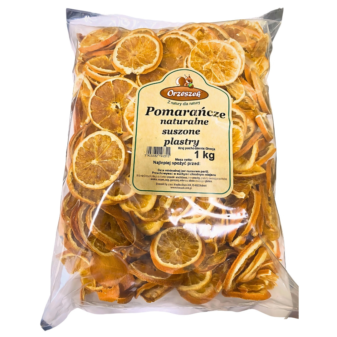 Přírodní sušené pomeranče plátky 1 kg Orzeszek