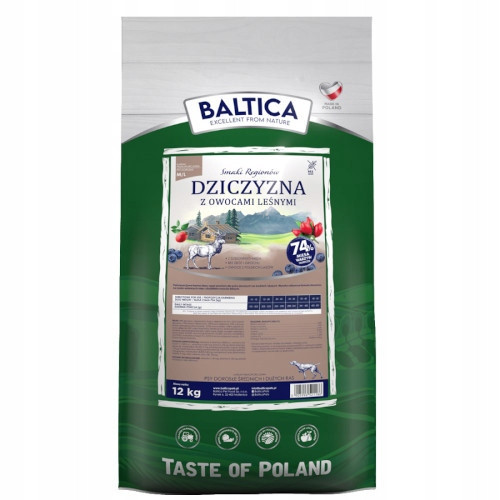 Baltica Příchutě Regionů Zvěřina s lesním ovocem M/L 12kg střední plemena