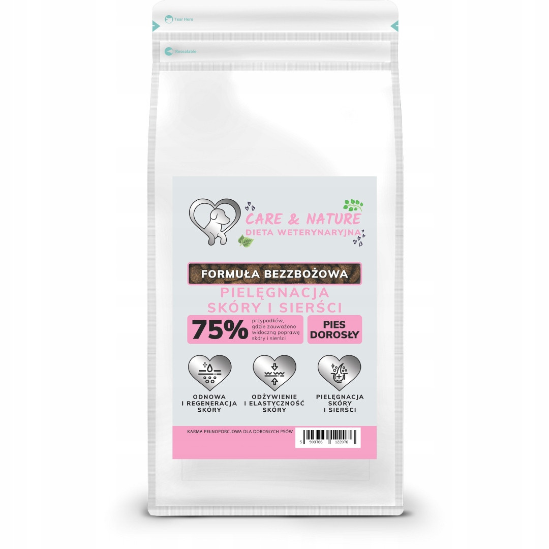 Care and Nature Veterinární dieta Péče o kůži a srst 1,5 kg