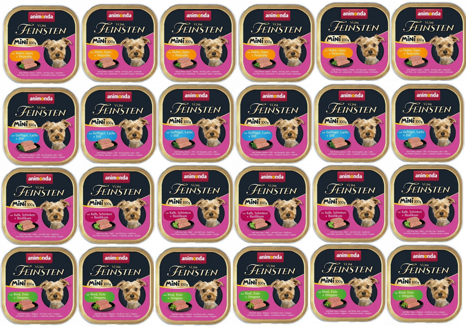 Animonda Dog Vom Feinsten Mini Krmivo mokré Mix pro malá plemena 24x100g