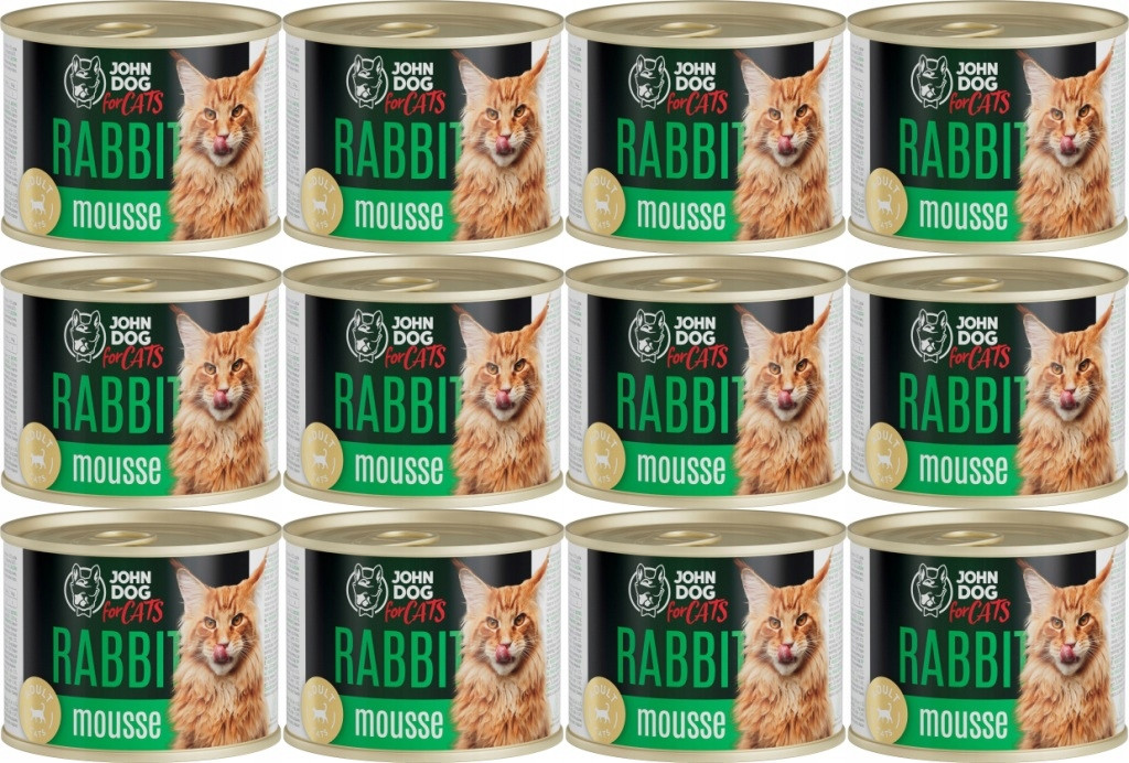 John Dog for Cats Mus Králík 12 x 200 g