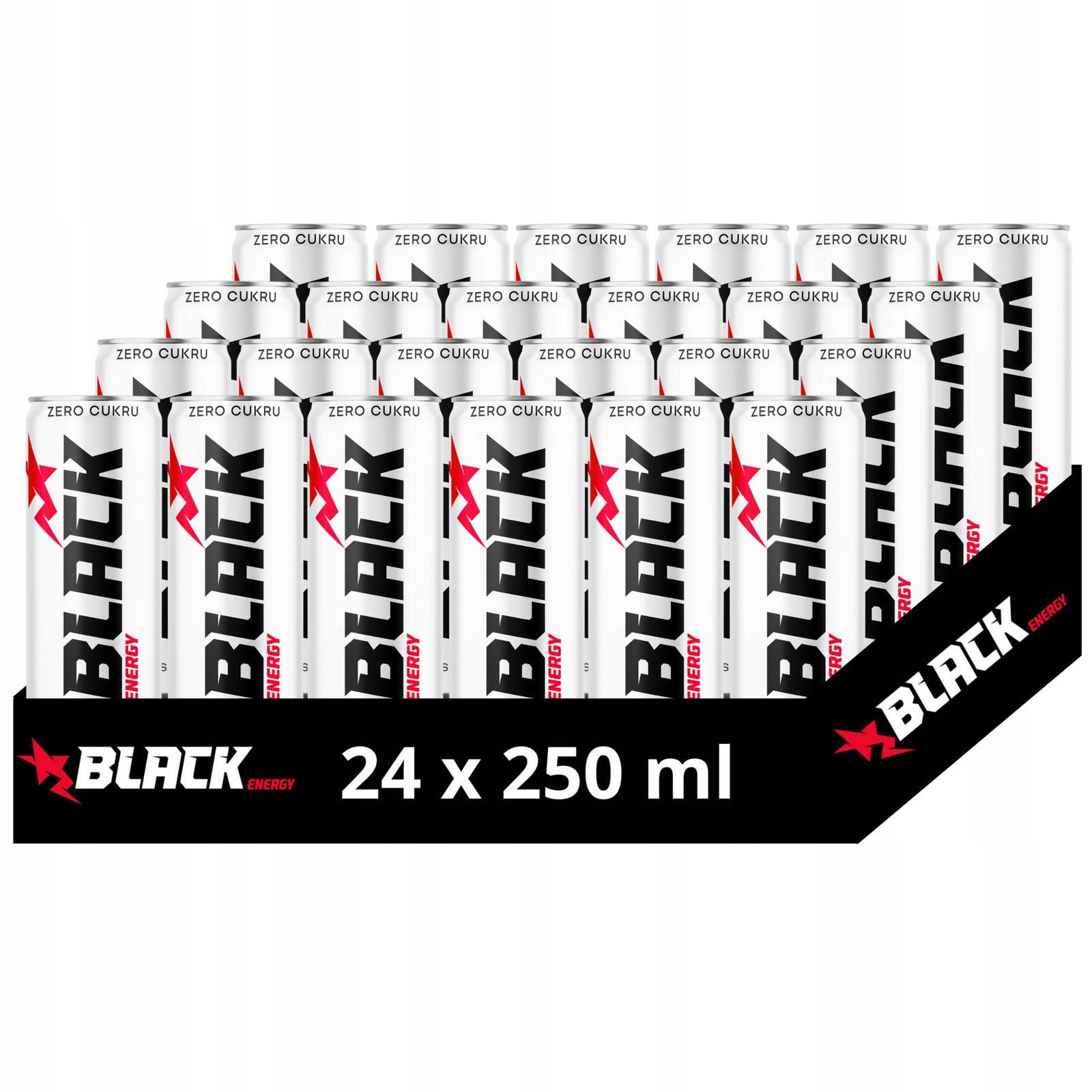 Black Energy Zero Sugar Sycený energetický nápoj 250 ml x 24 kusů