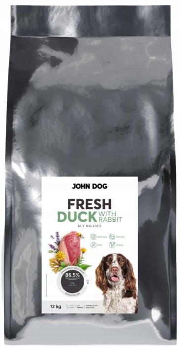 Adult Fresh suché krmivo pro psy Kachna S Králíkem John Dog 12 kg