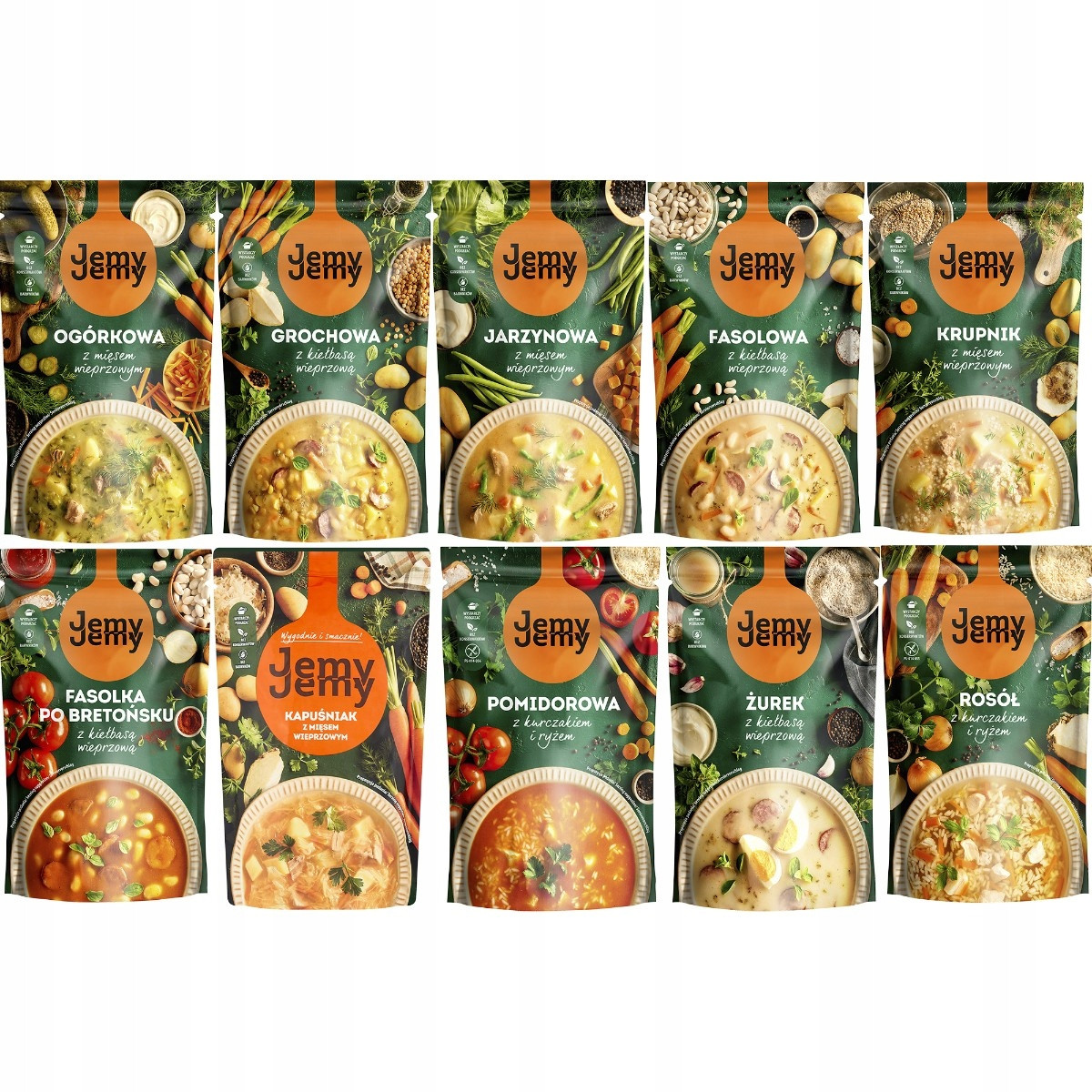 Jíme Tradiční Polévky hotové jídlo polévka Sada 10kusů MIX Chutí