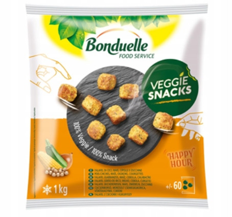 Bonduelle Falafel z cizrny a kukuřice, zmrazený, 1 kg