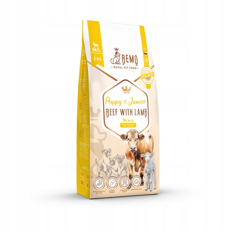 Suché krmivo Bemo Junior Ranch 10 Kg Hovězí Jehněčí Maso