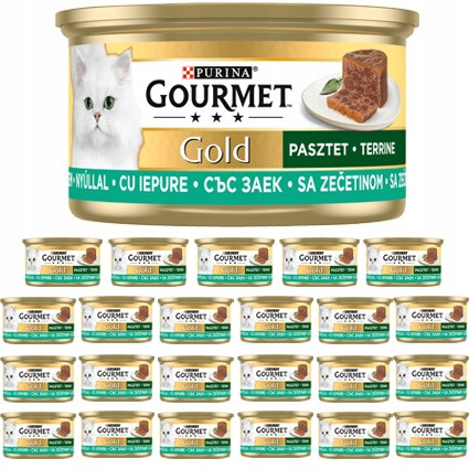 Gourmet Gold paštika s králičími kousky 24x85g