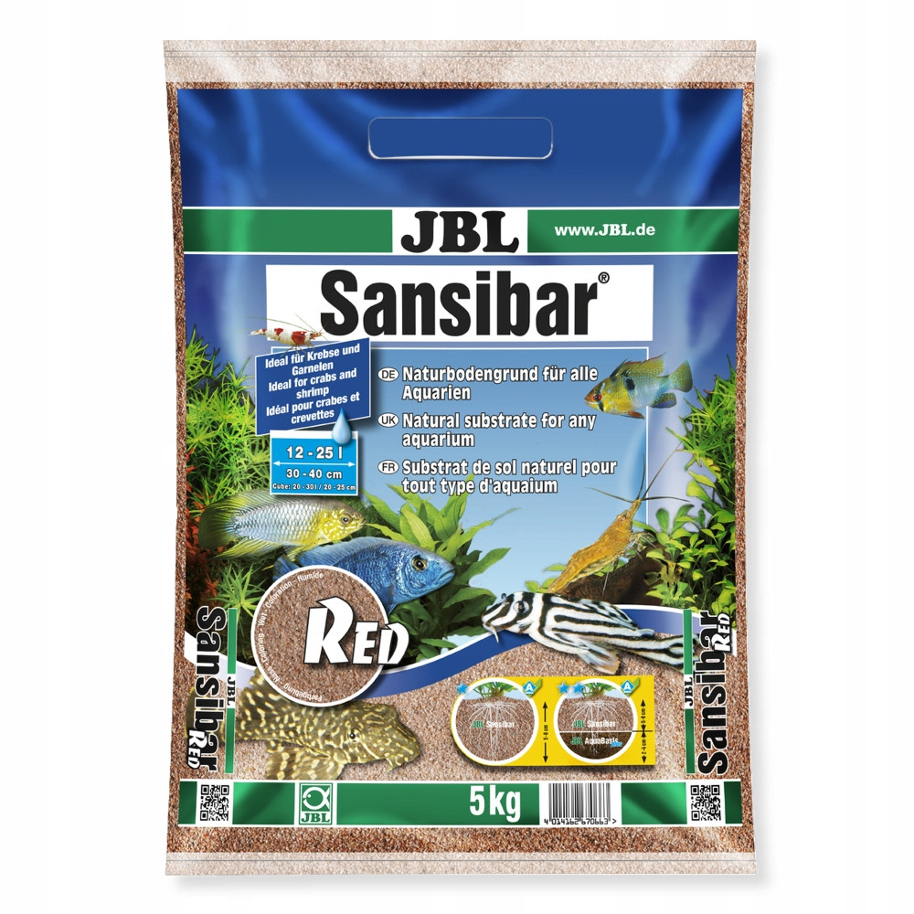 Jbl Sansibar Red 5kg Červený písek substrát