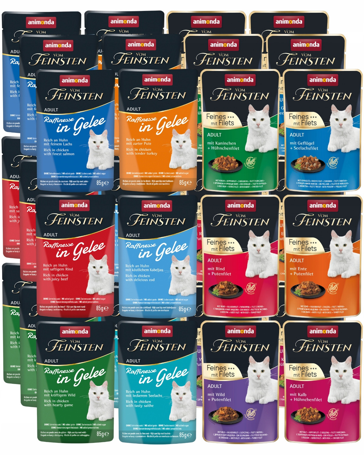 Animonda Kočka Adult Fines a Raffinesse 85 g mix chutí Set 36x85 g