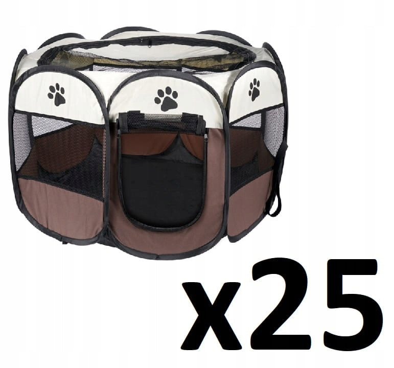 Kotec pro psa/kočku 91x91x58 cm hnědá x 25