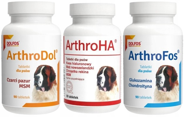 Sada Vitamíny minerály pro psa ArthroDol ArthroHa ArthroFos 3x90 tab