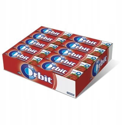 Orbit Strawberry Žvýkačka bez cukru 14 g x 30 kusů