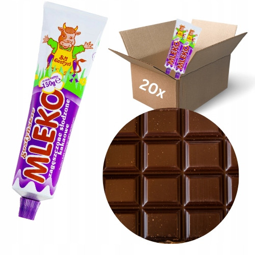 20x Zahuštěné mléko v tubě Sm Gostyń 150 Ml Kakao ideální do dezertů