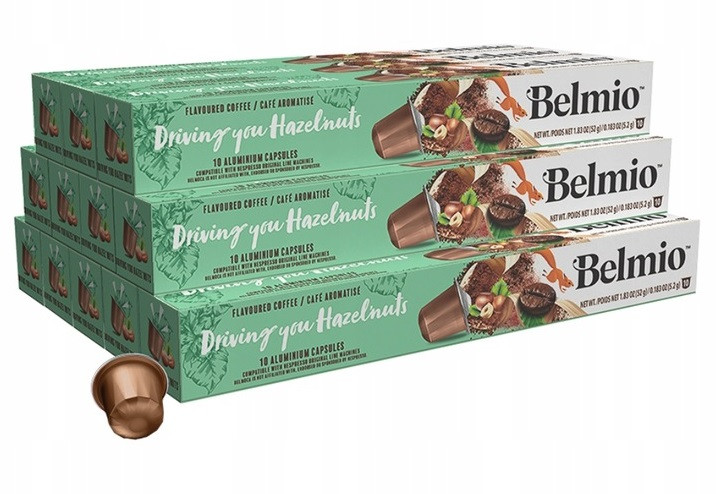 Kapsle pro Nespresso Belmio Káva Ořechová/Hazelnut 120 ks
