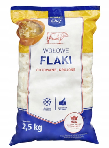 Metro Chef Hovězí dršťky vařené, krájené, zmrazené 2,5 kg