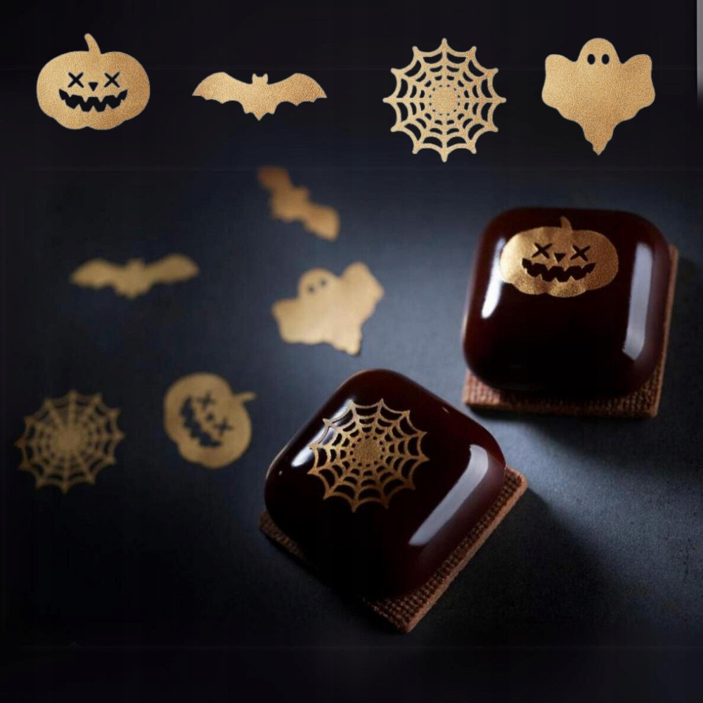 Modecor Zlatá fólie Halloween 24 ark. 288 ks