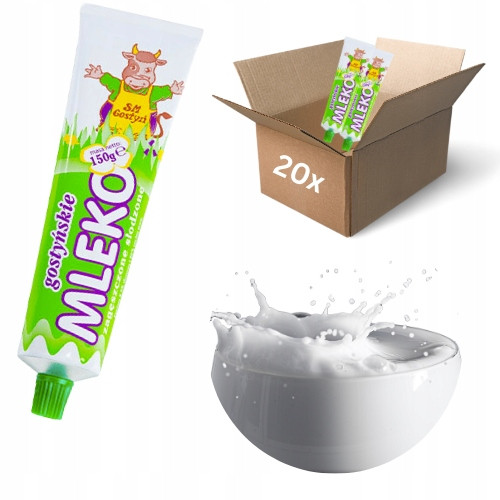 20x Zahuštěné mléko v tubě Sm Gostyń 150 Ml bílé ideální do dezertů