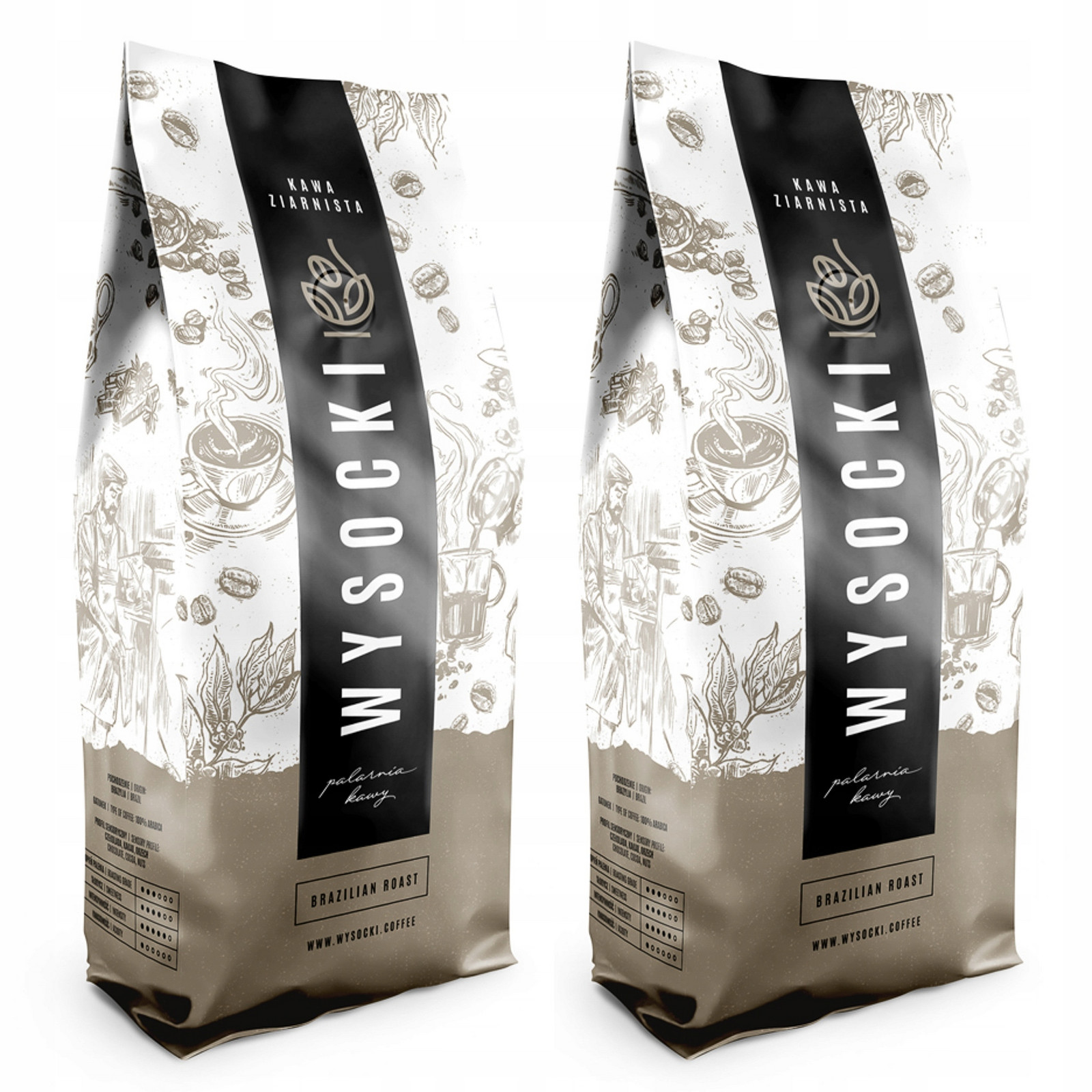 Kawa Ziarnista 2kg Čerstvě Palona Arabica Espresso