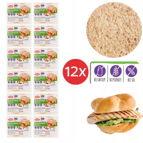 12xBezlepkové rohlíky Kajzerky bez laktózy bez pšenice bez sóji