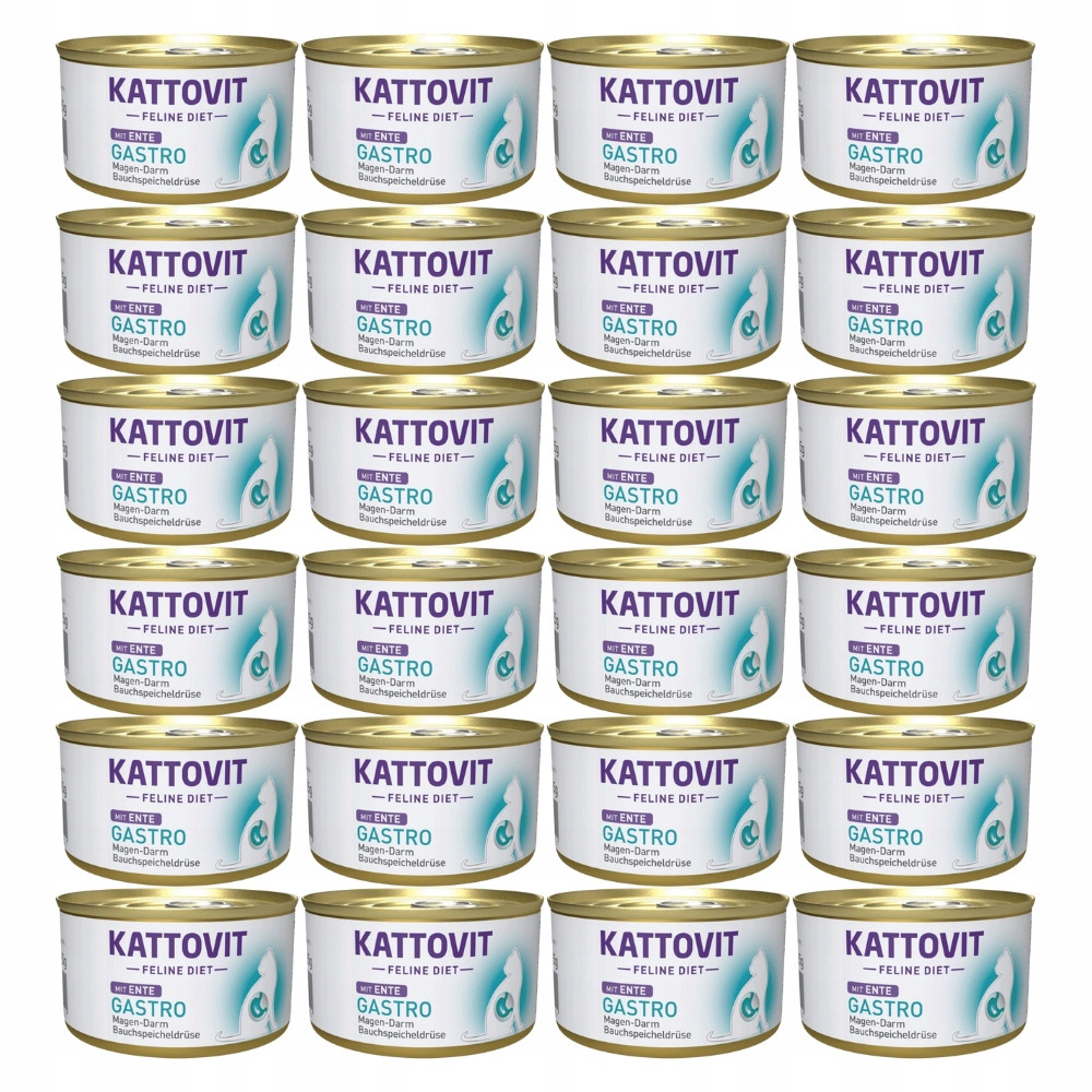 Kattovit Gastro mokré krmivo pro kočky Kachna 24x85g