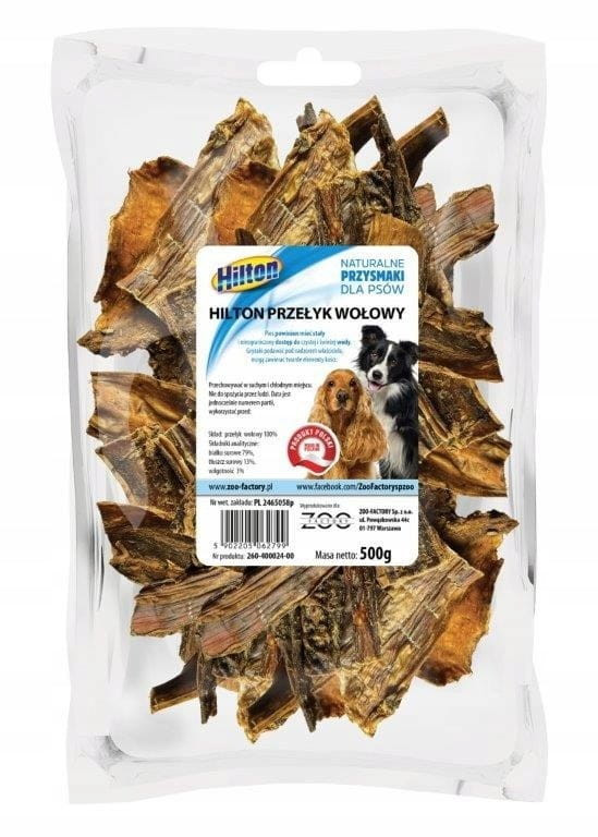 Hilton Hovězí Jícen Psí Pamlsek 500 G