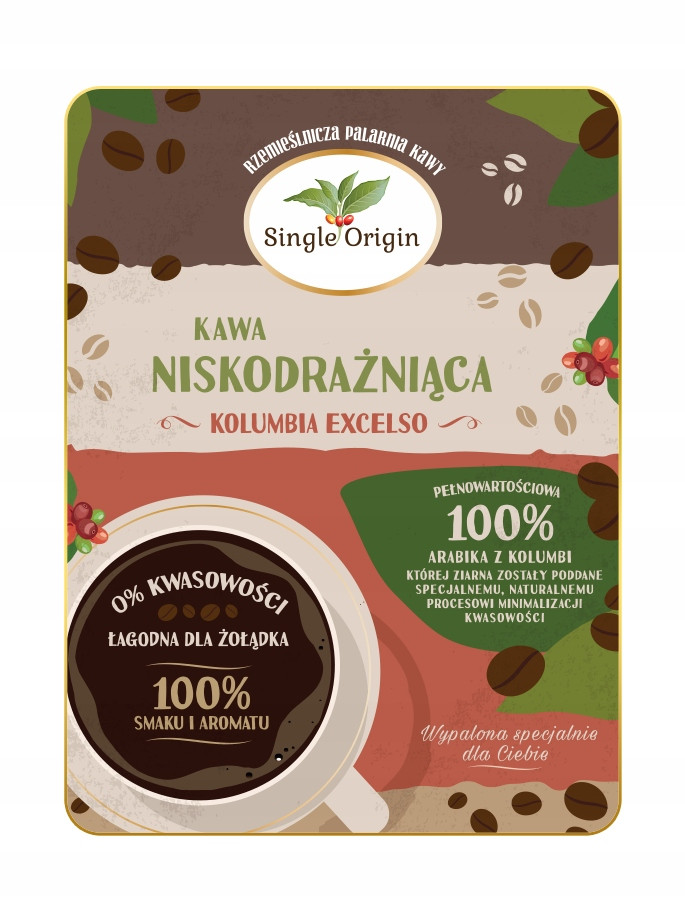 Nízkodráždivá káva Single Origin Kolumbie 1000g