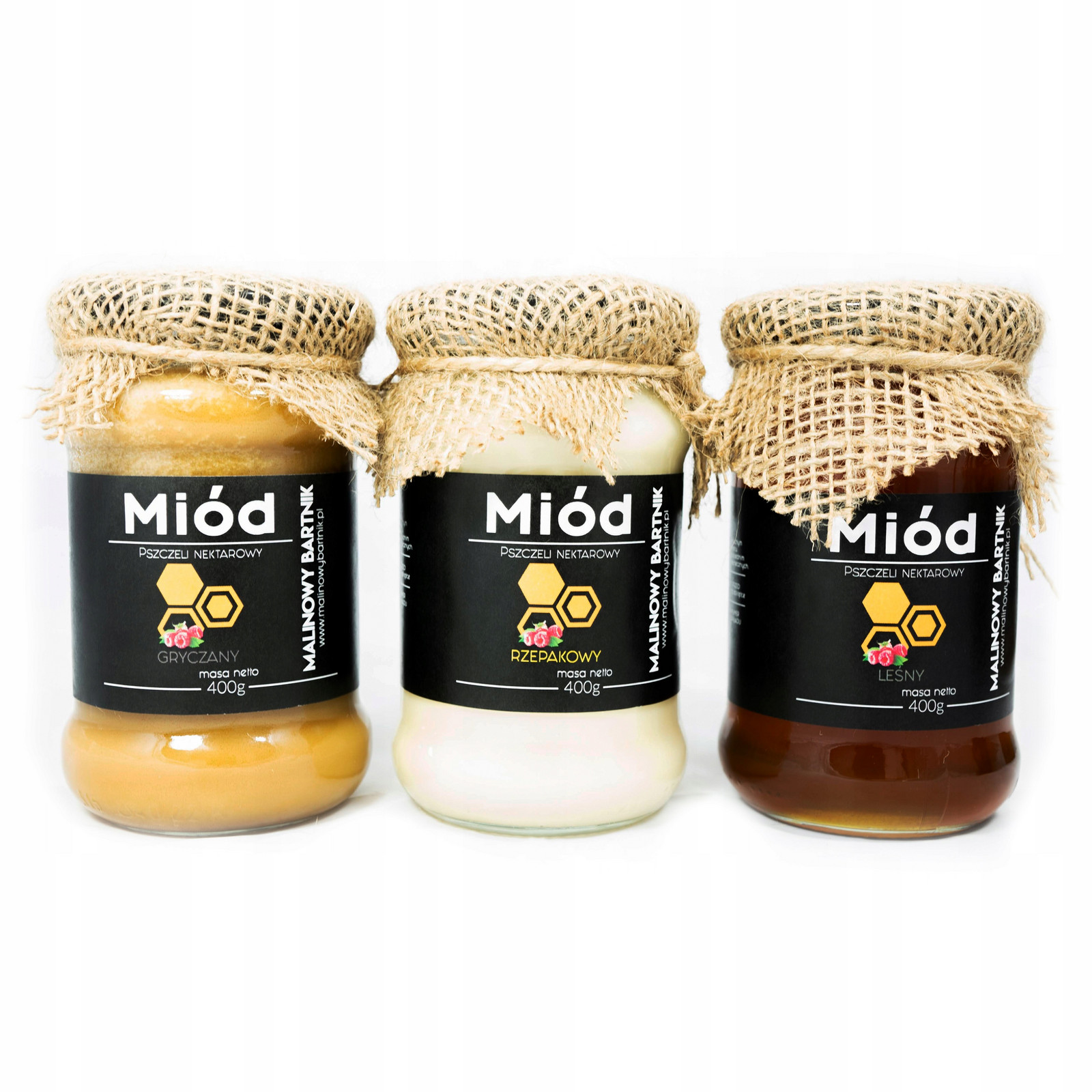 Sada Medů Pohanka, Řepka, Lesní 3 x 400g