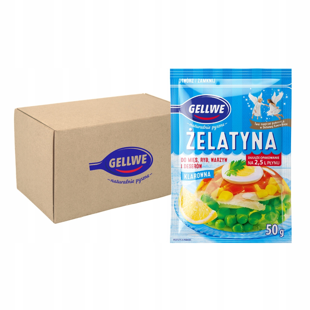 Gellwe Želatina čirá ideální na Maso, Ryby, Zeleniny, Dezerty 50 g x 20 š