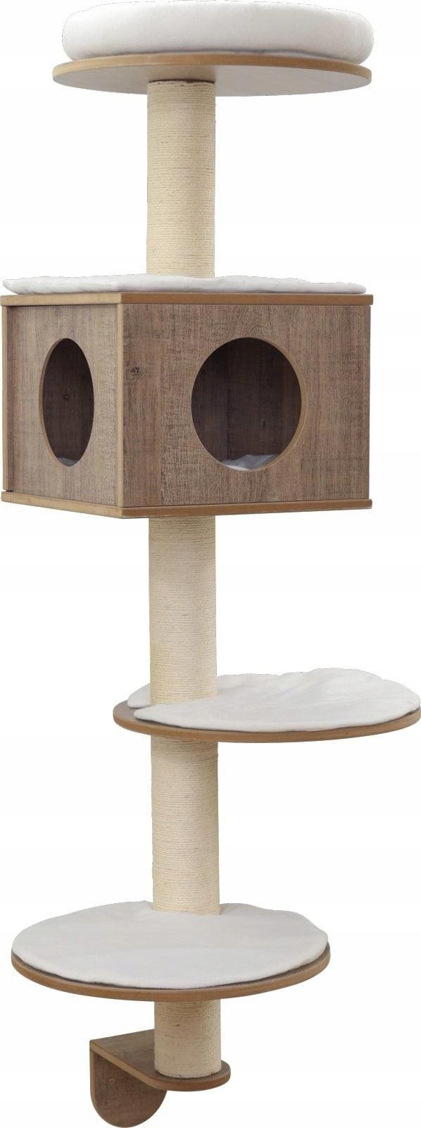 Škrabadlo pro kočky, Dinari, 167 cm, nástěnné, bílo-hnědé, Kerbl, C.A-84437
