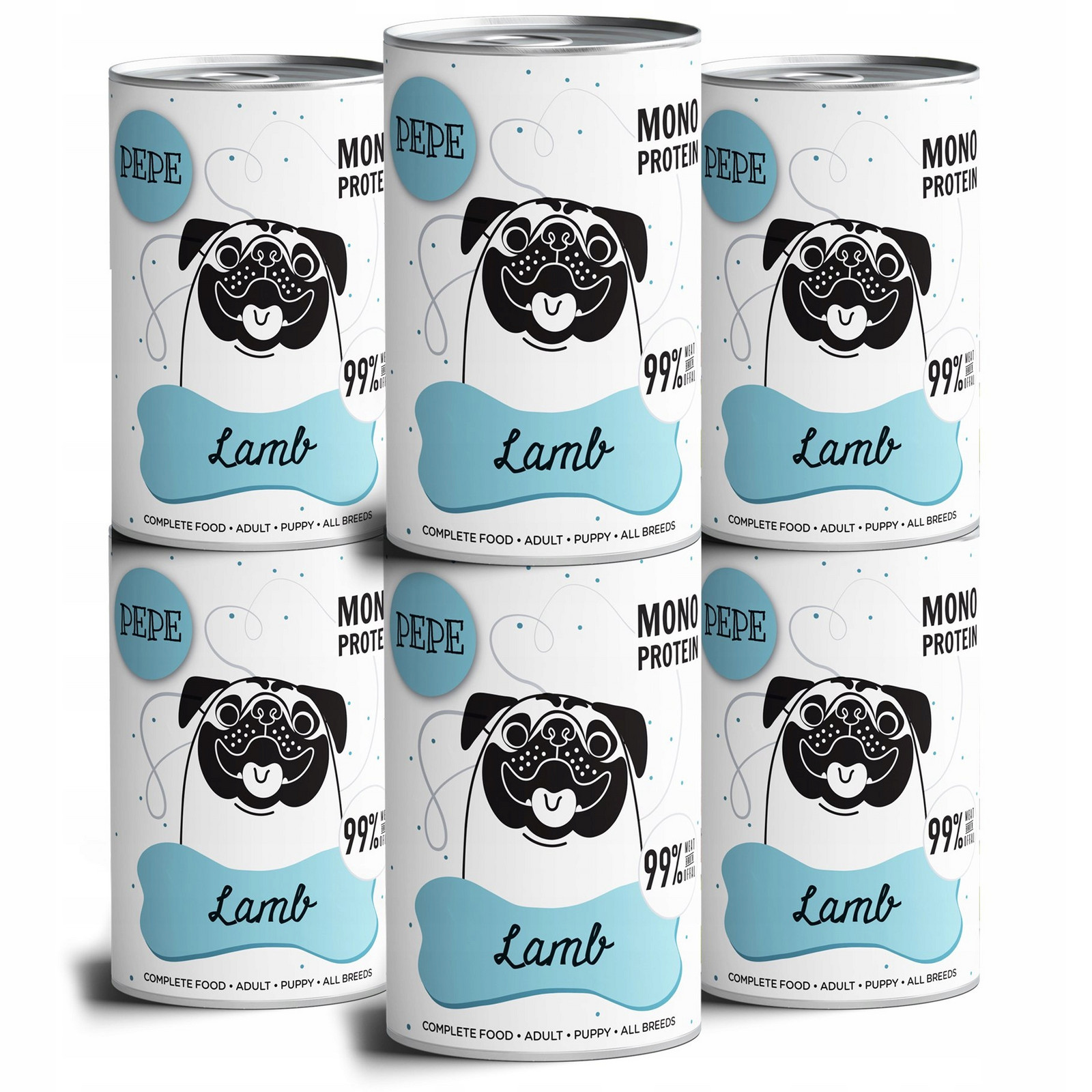 Paka Zwierzaka Pepe Lamb Jehněčí 6x400g