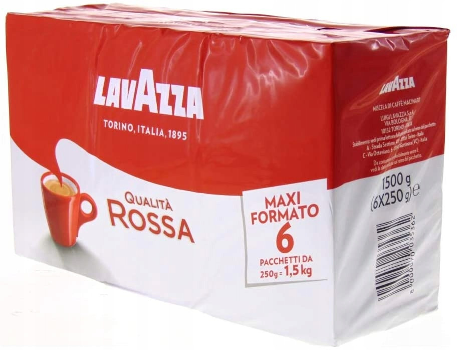 Lavazza Rossa Mletá káva 6x250g 1500g