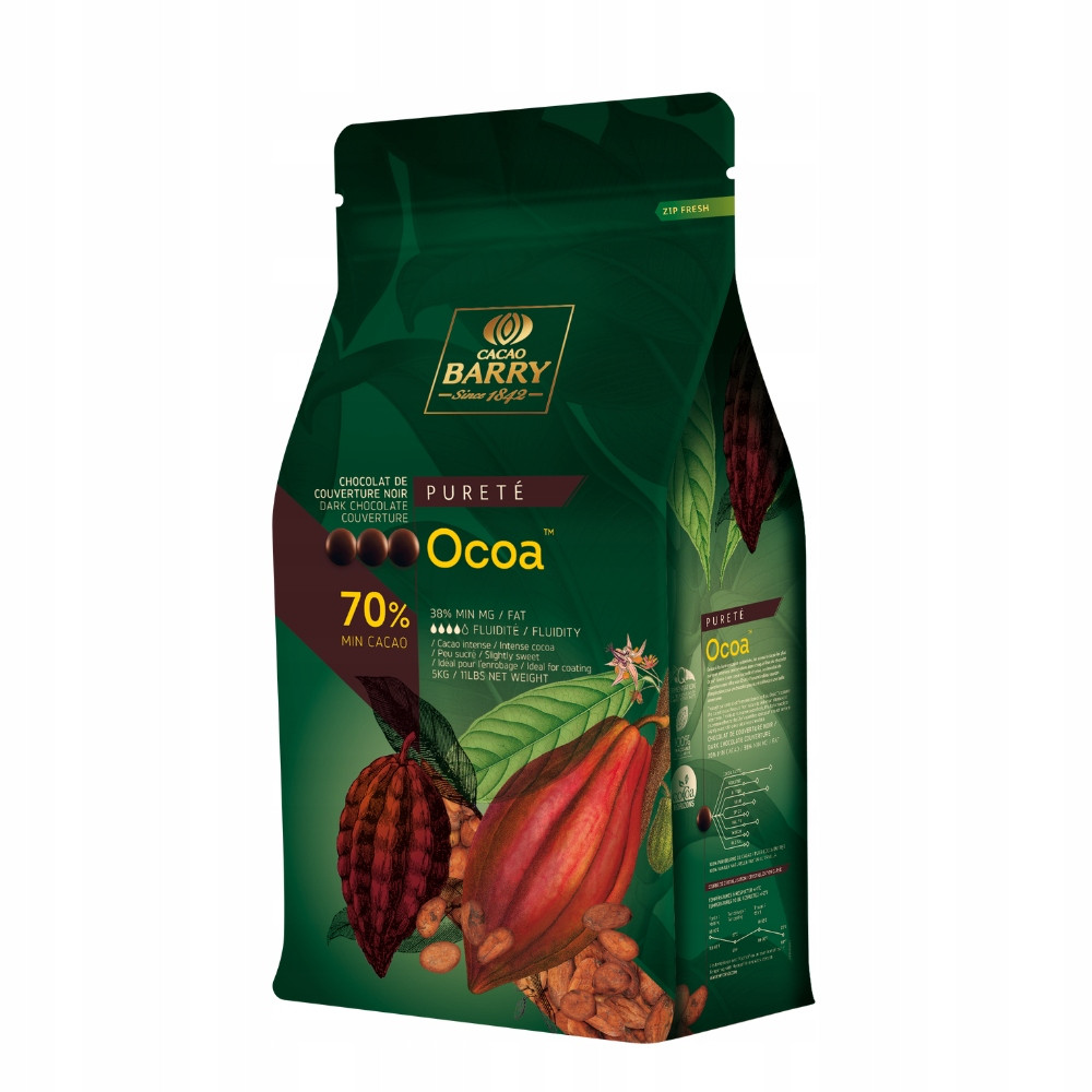 Cacao Barry tmavá čokoláda Origin Ocoa 70% 5kg