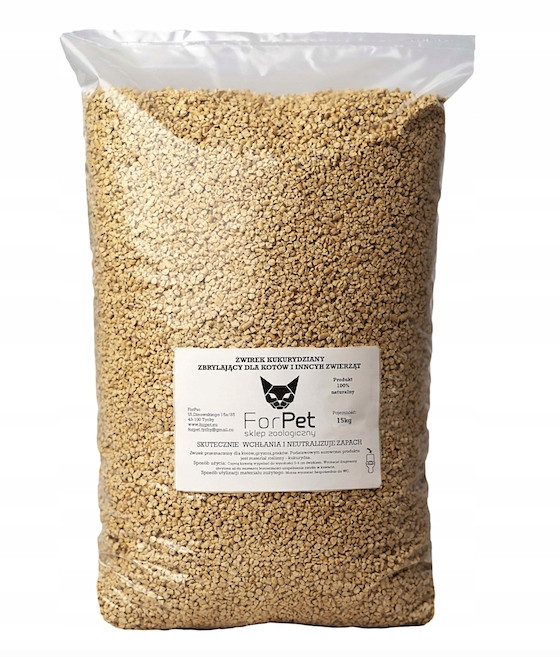 Stelivo pro kočky ForPet kukuřičné 15kg