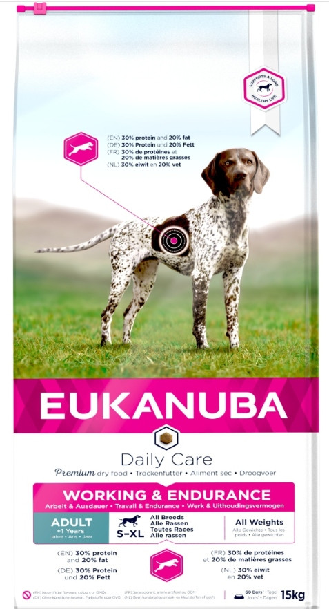 Eukanuba Working & Endurance Suché Krmivo pro psa sáček 15kg