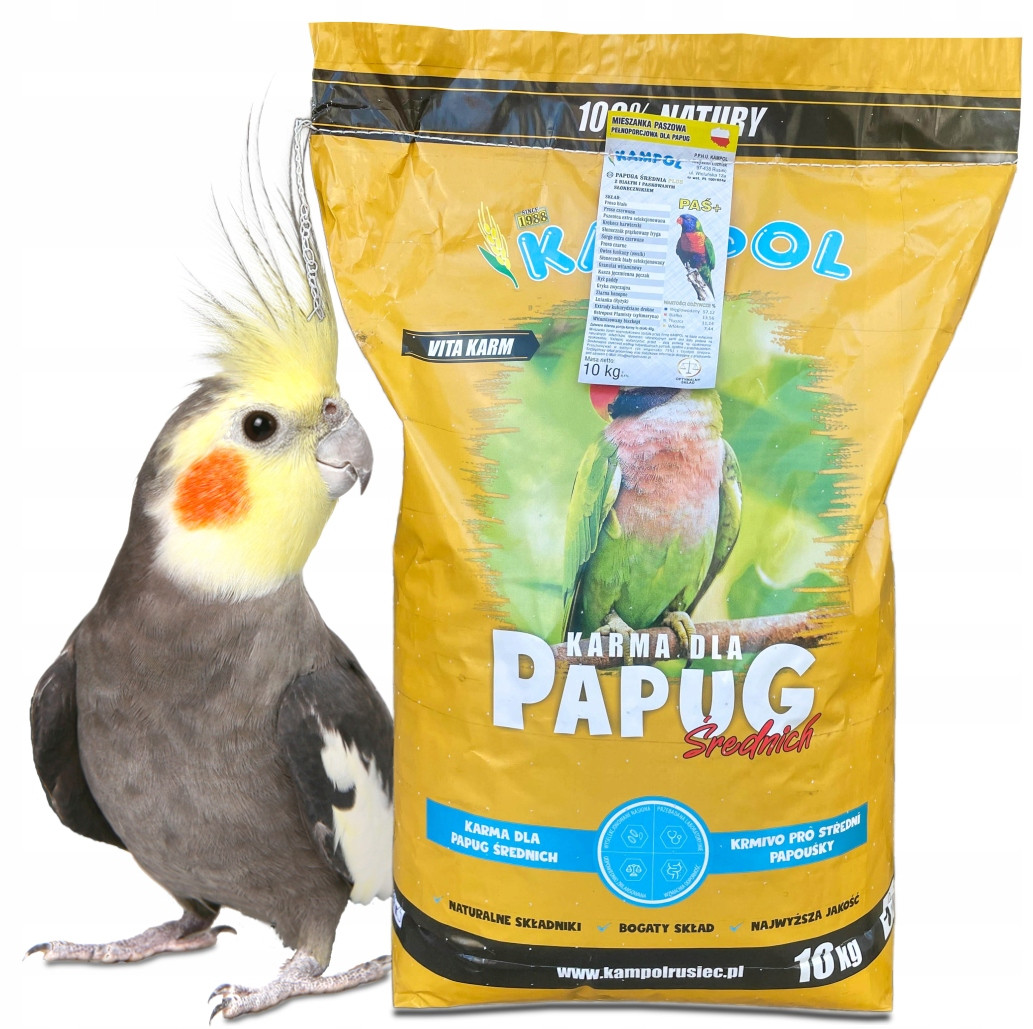 Krmivo Krmná Směs Zrno Směs Pro Papoušky Střední Nymfy Rozelli Ptáků 10KG