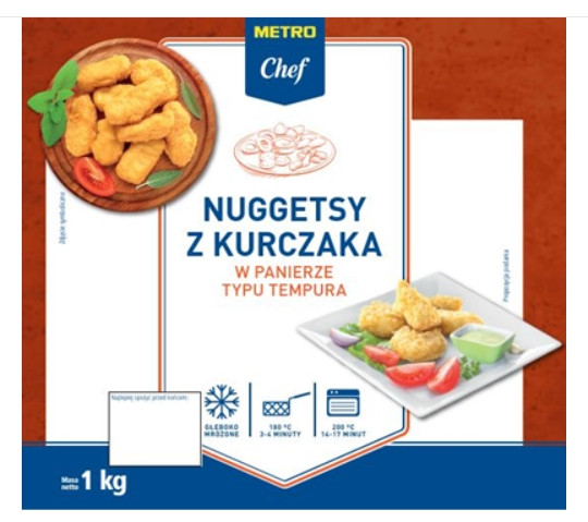 Metro Chef Kuřecí nugety v teplotě 1 kg