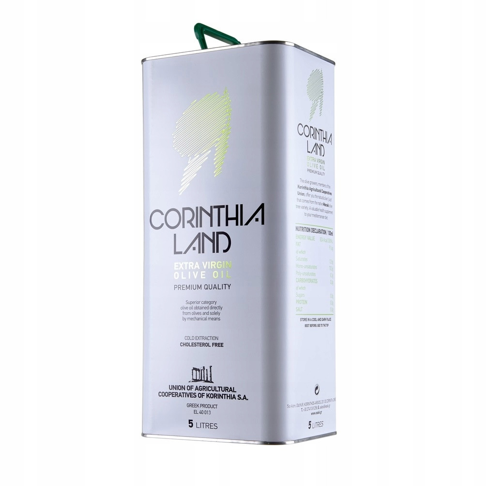 Extra panenský olej jemná nízká kyselost 0,25% Korint olivy Manaki 5 l