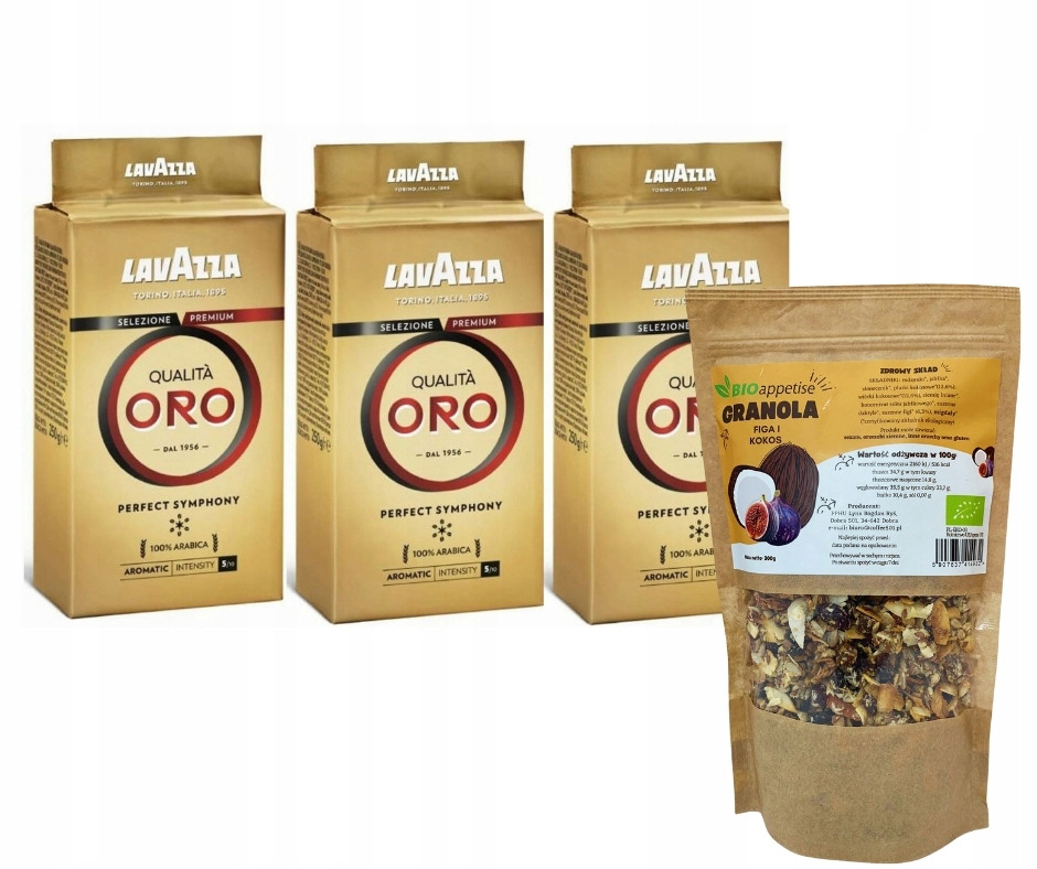 Mletá káva Lavazza Qualita Oro 3 x 250 g