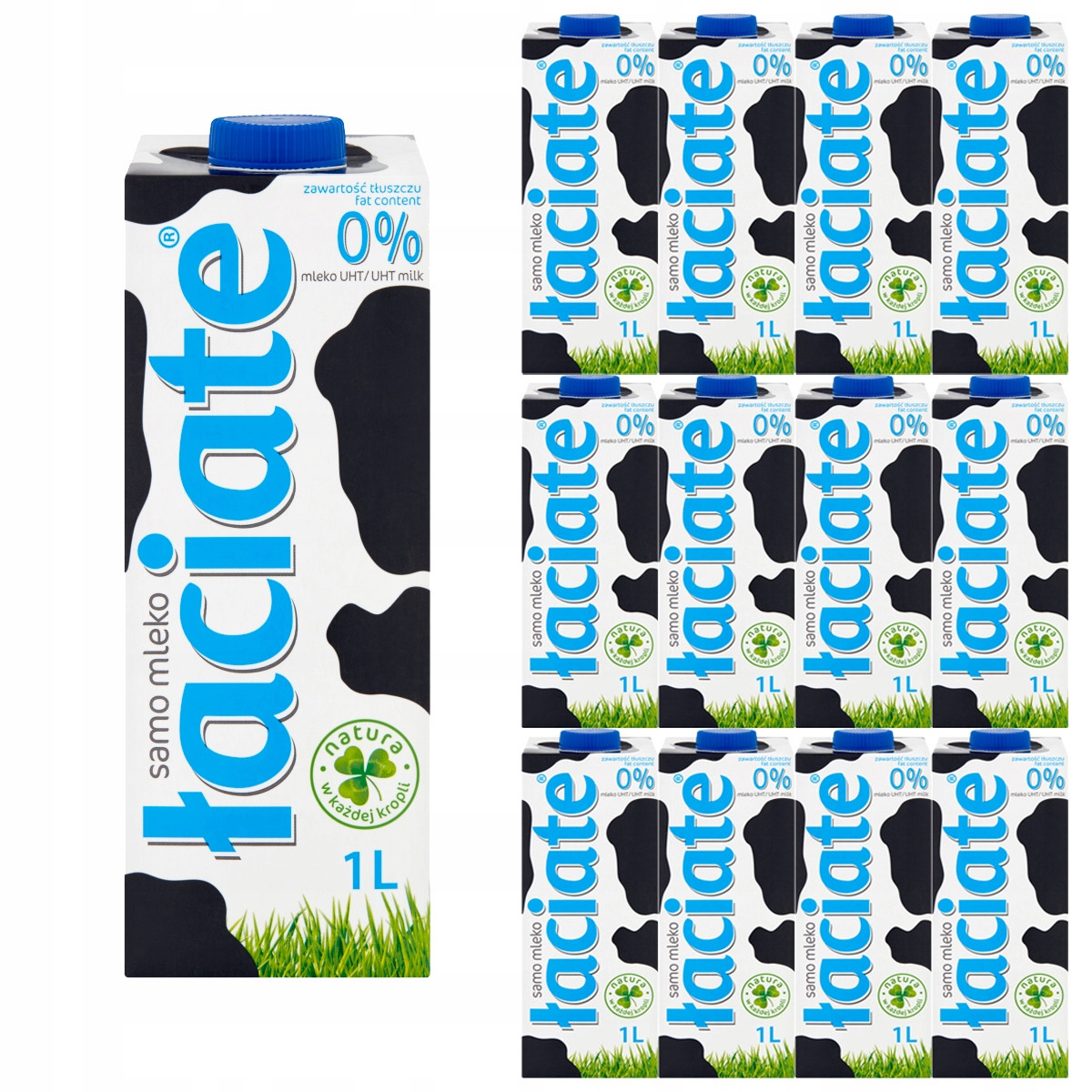 Łaciate mléko s obsahem tuku 0% 1L 12 kusů
