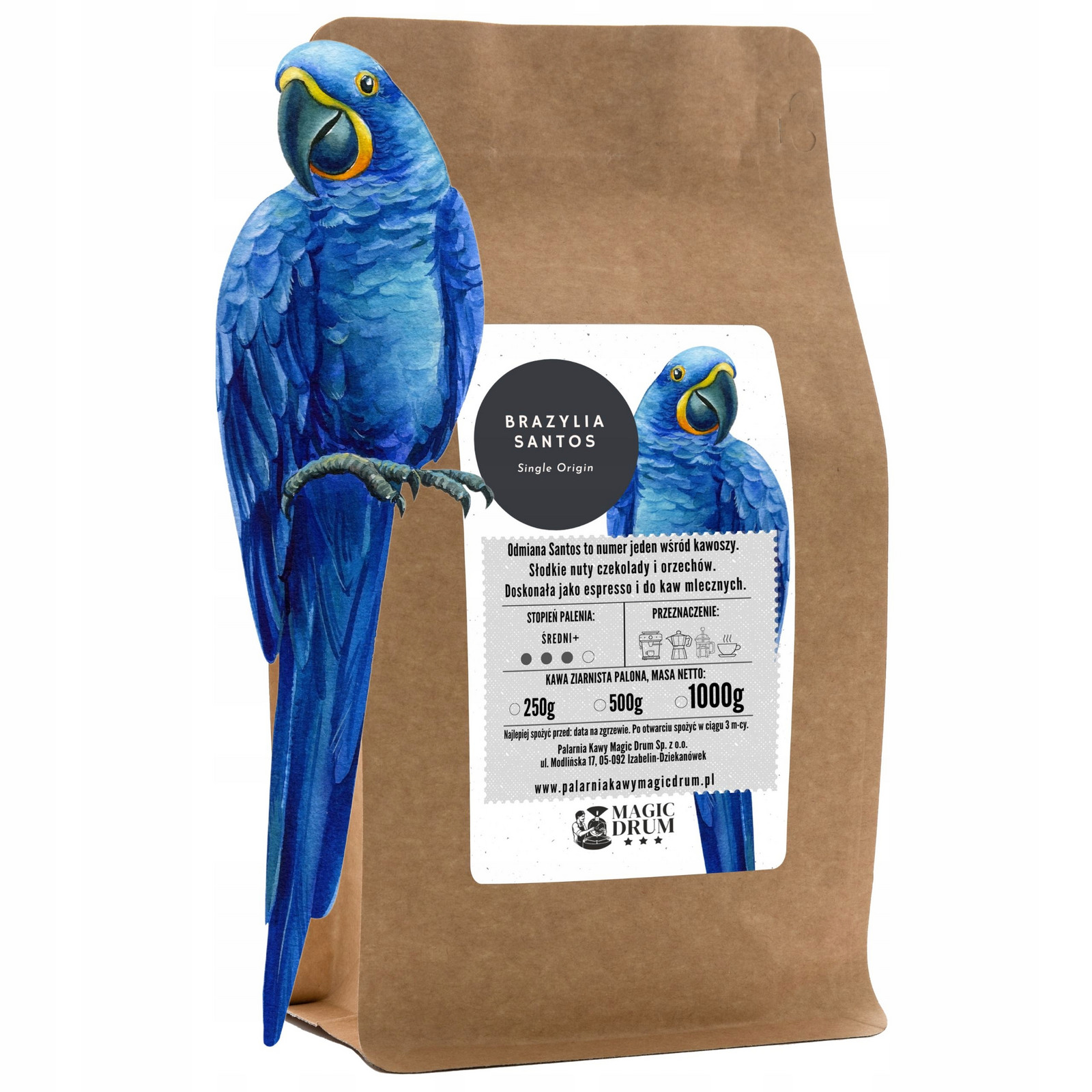 Mletá káva Brazílie Santos 1 kg arabika čerstvě pražená