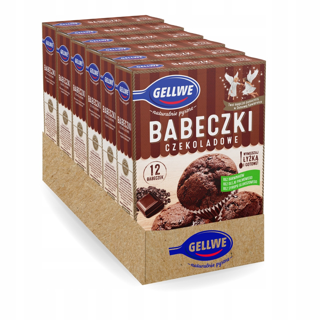 Gellwe Čokoládové muffiny směs na pečení 300 g x 6 kusů