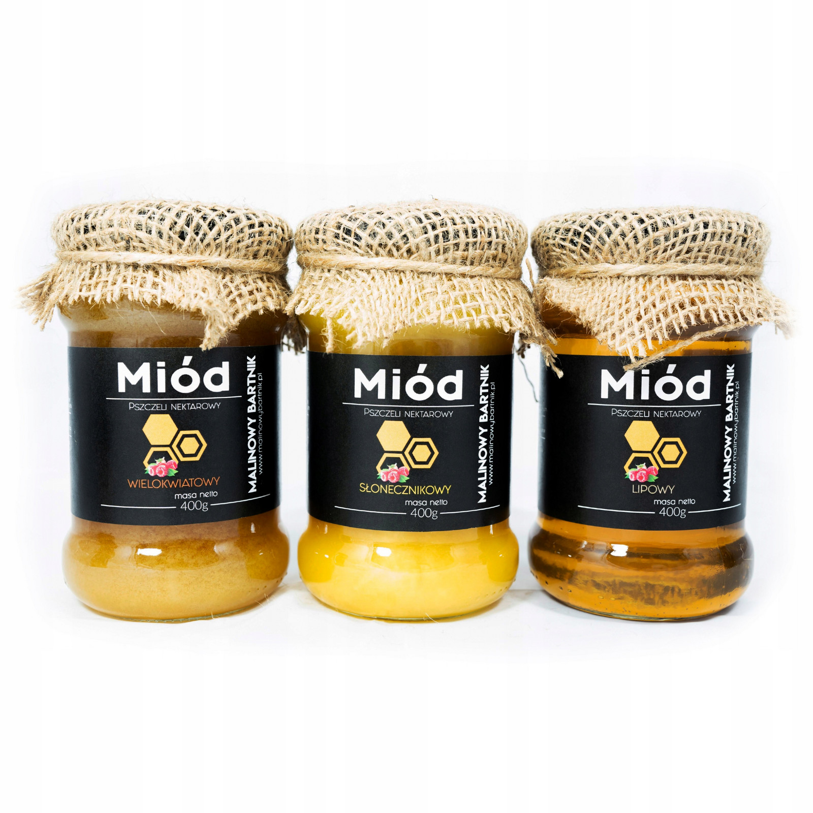 Sada Medů-vícekvět, Slunečnice, Lípa 3x 400g