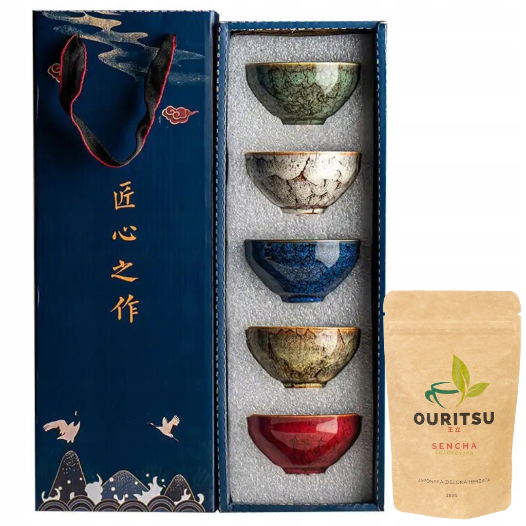 Takumi Tradiční sada 5 šálků na zelený čaj, Sencha Tradiční