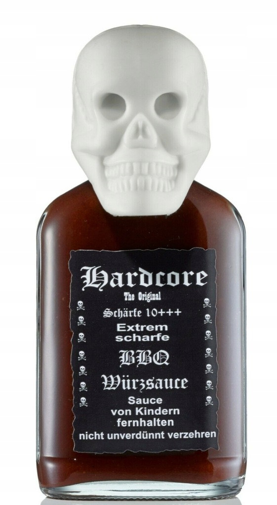 Hardcore Extrémně ostrá Omáčka Bbq 10 +++ Lebka Německo 95 ml