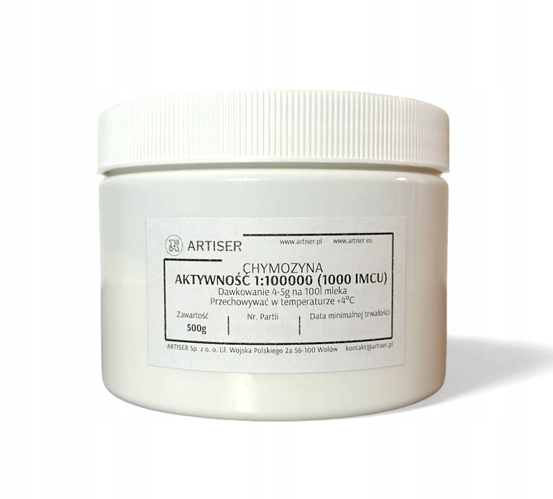 Syřidlo v prášku Chymozyna 1000 Imcu 500 g na 12500 l mléka