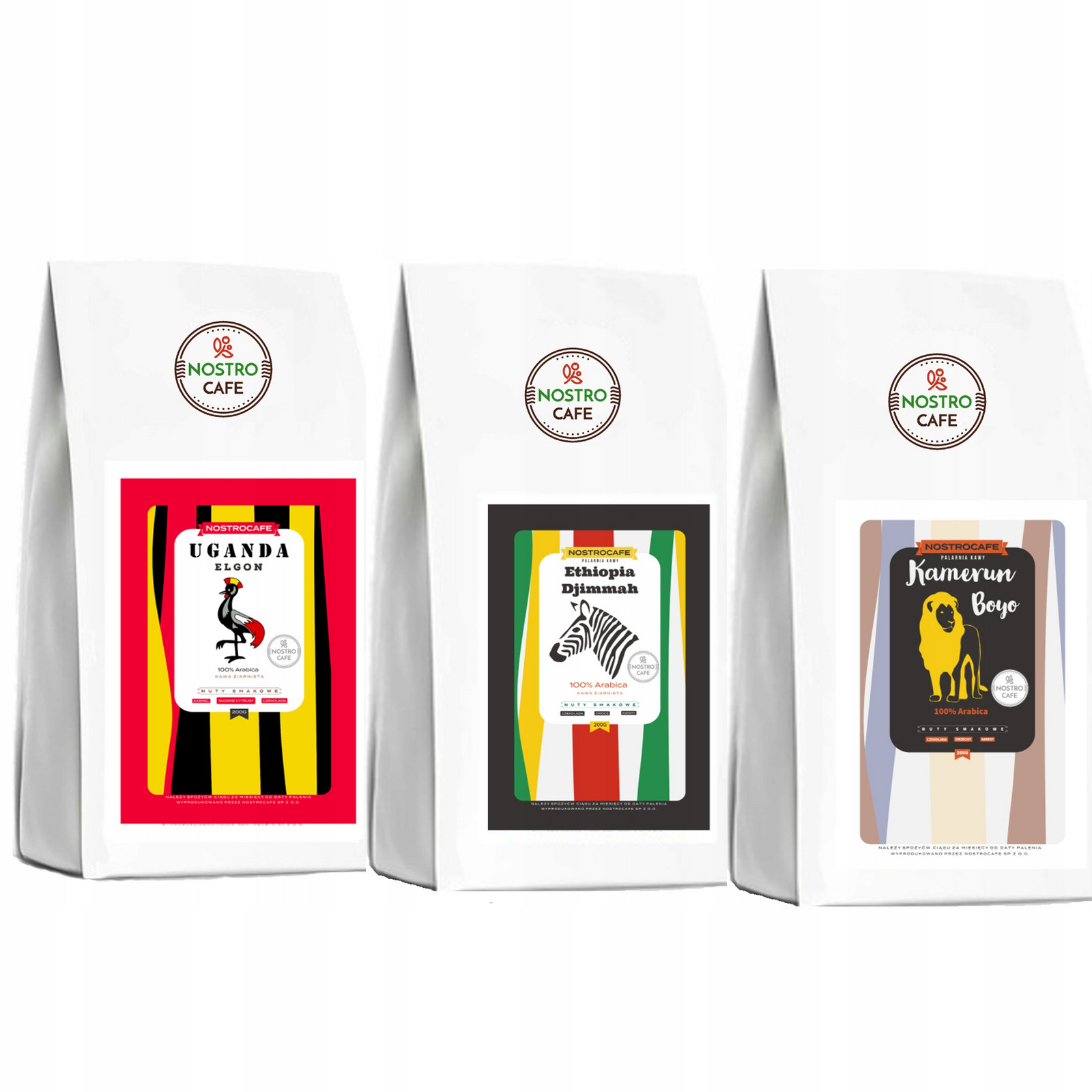 Káva zrnková Čerstvě Pražená sada 3x200g