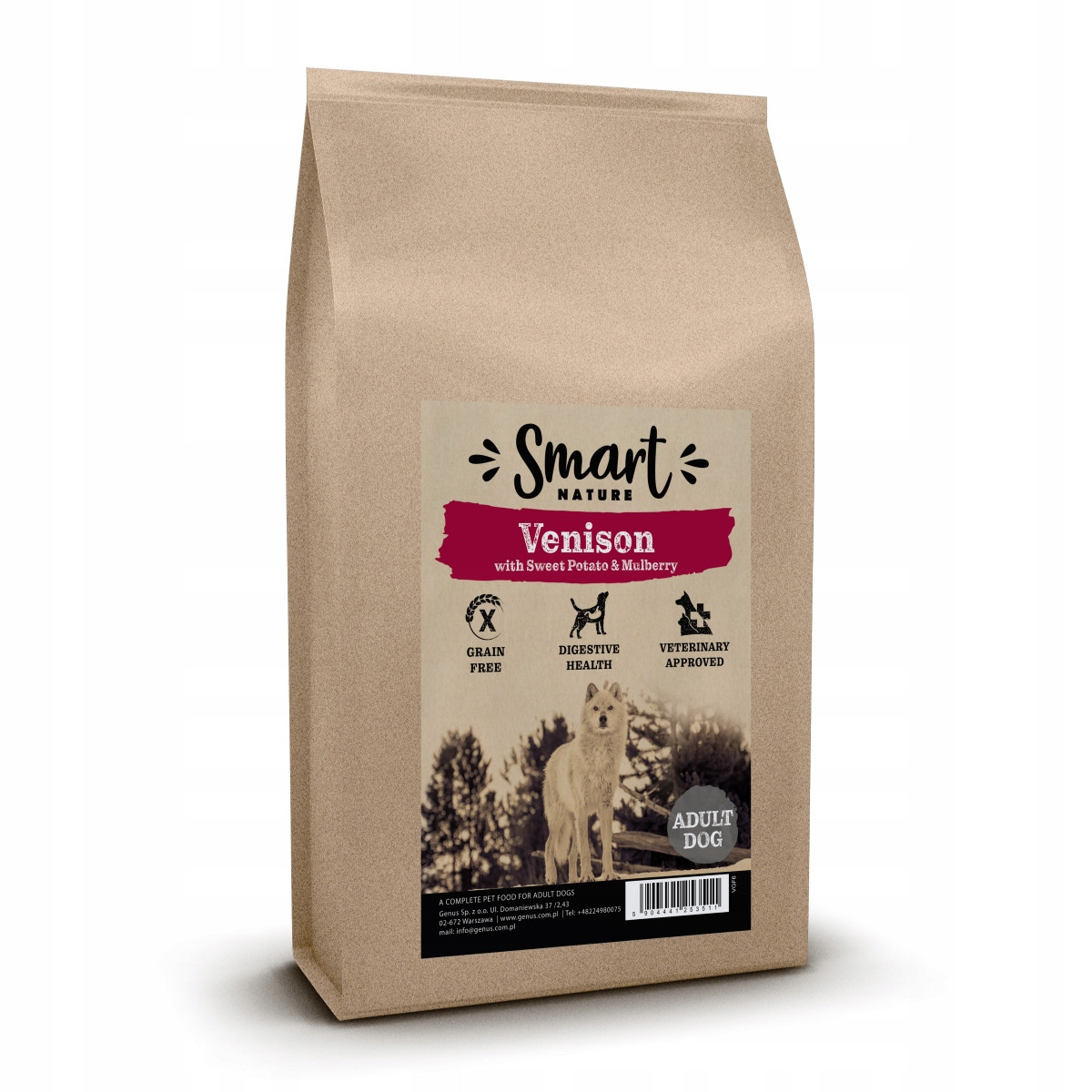 Smart Nature Dog Venison 2 kg krmivo bez obilovin pro psy z jeleního masa a divočáka