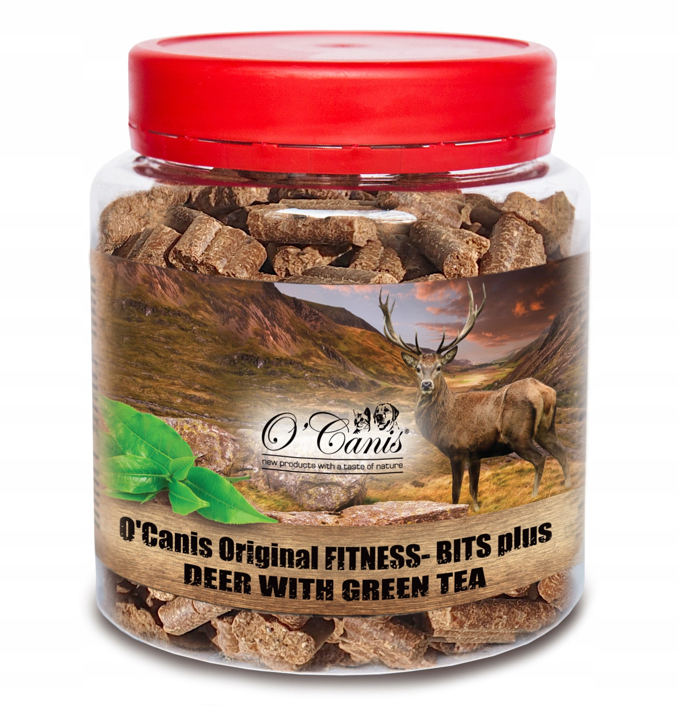 O'Canis Fitness-Bits Plus jelen se zeleným čajem 400 g pamlsky