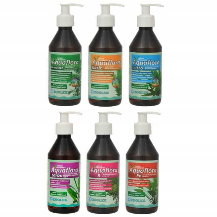 Zoolek Hnojivo Aquaflora Basic Complete Micro Carbo K Fe 6x250ml